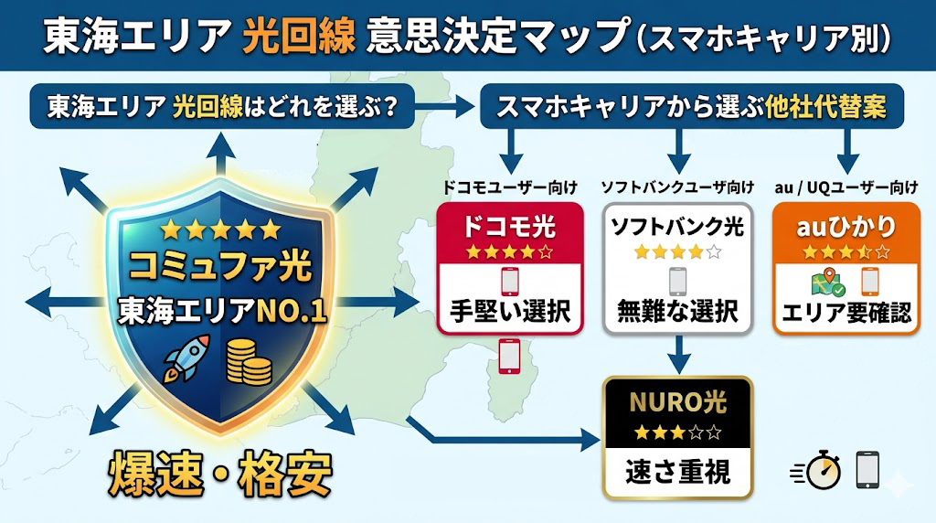 コミュファ光と他社比較した光回線の最適解