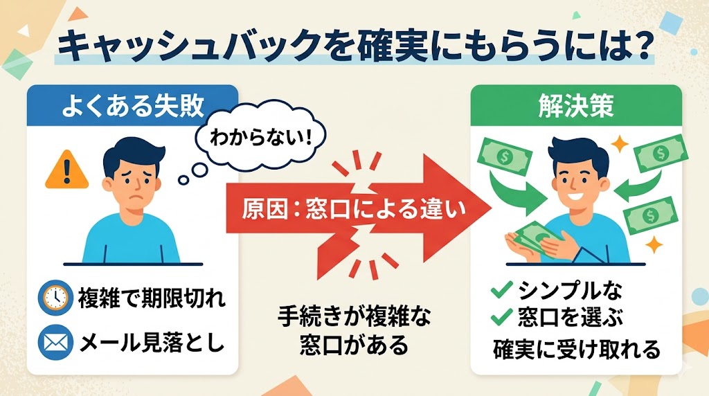 auひかりの悪い評判キャッシュバックを確実にもらうために