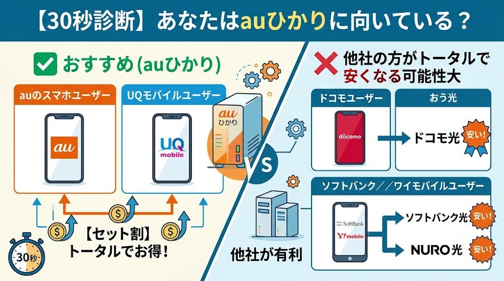 あなたはauひかりに向いている？