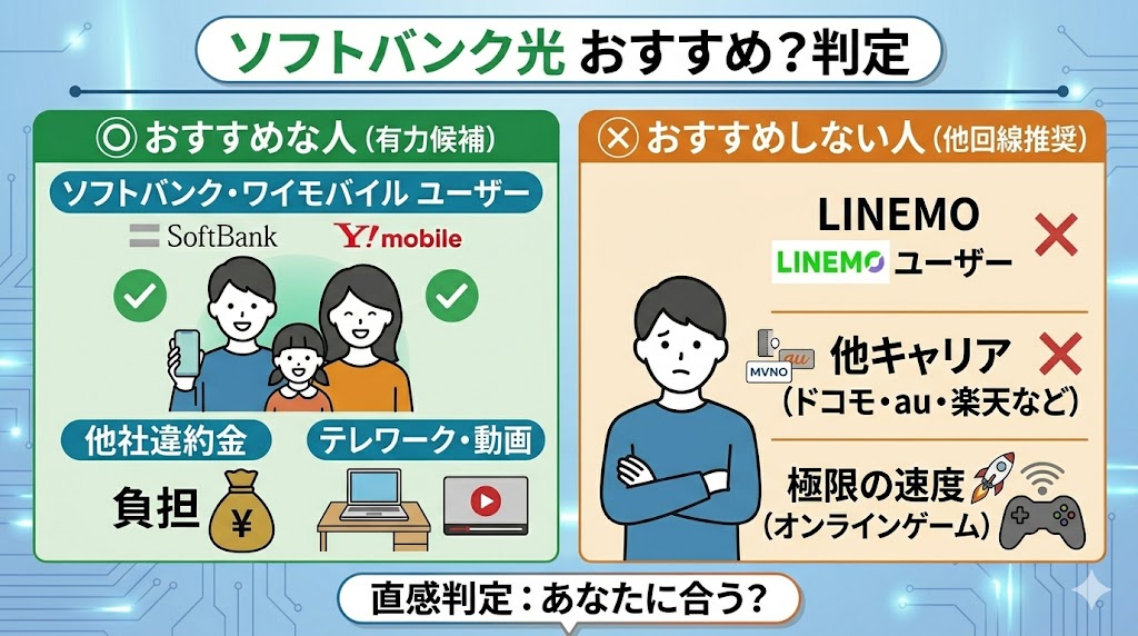 ソフトバンク光がおすすめなのはこんな人