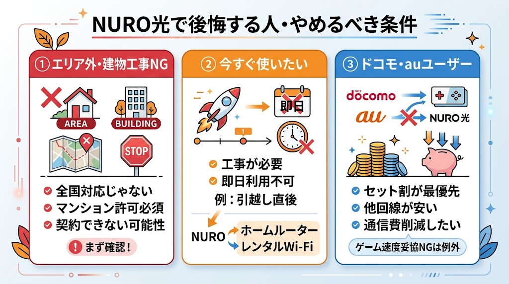 NURO光で後悔する人・やめるべき条件