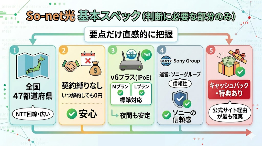 So-net光の基本スペック（判断に必要な部分のみ）