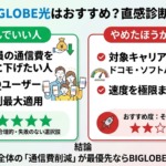 BIGLOBE光はおすすめ？結論｜選んでいい人・やめたほうがいい人