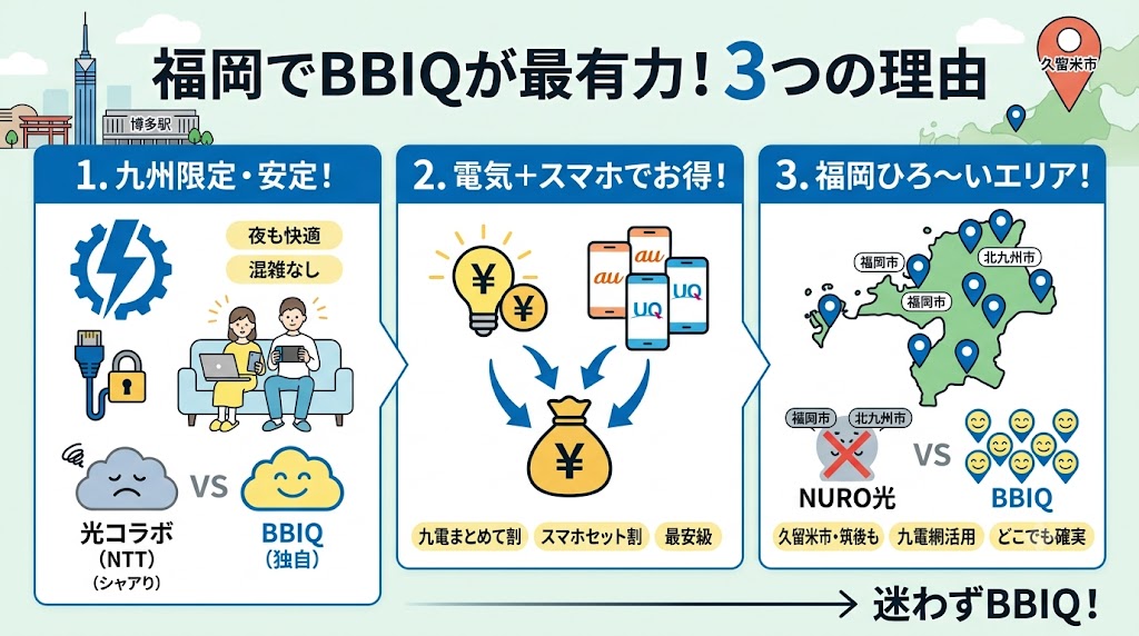 福岡でBBIQが「最有力」となる3つの理由