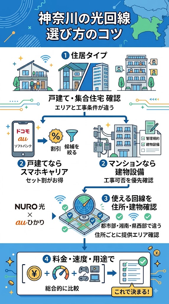 神奈川の光回線はこの順番で選ぶ