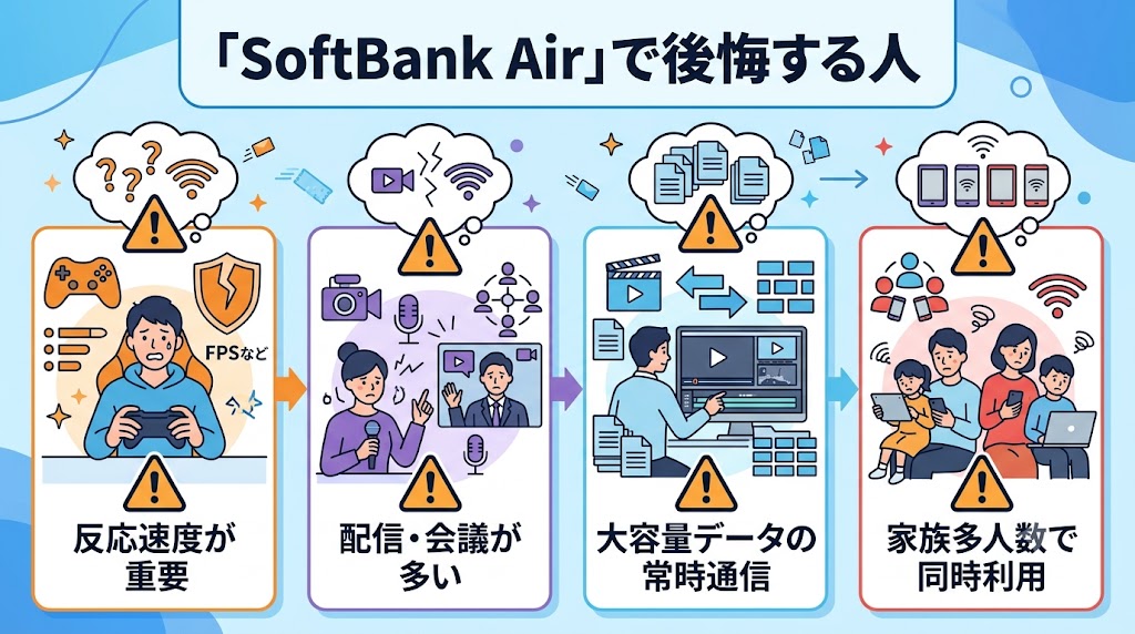 SoftBank Airを契約して「後悔する人」