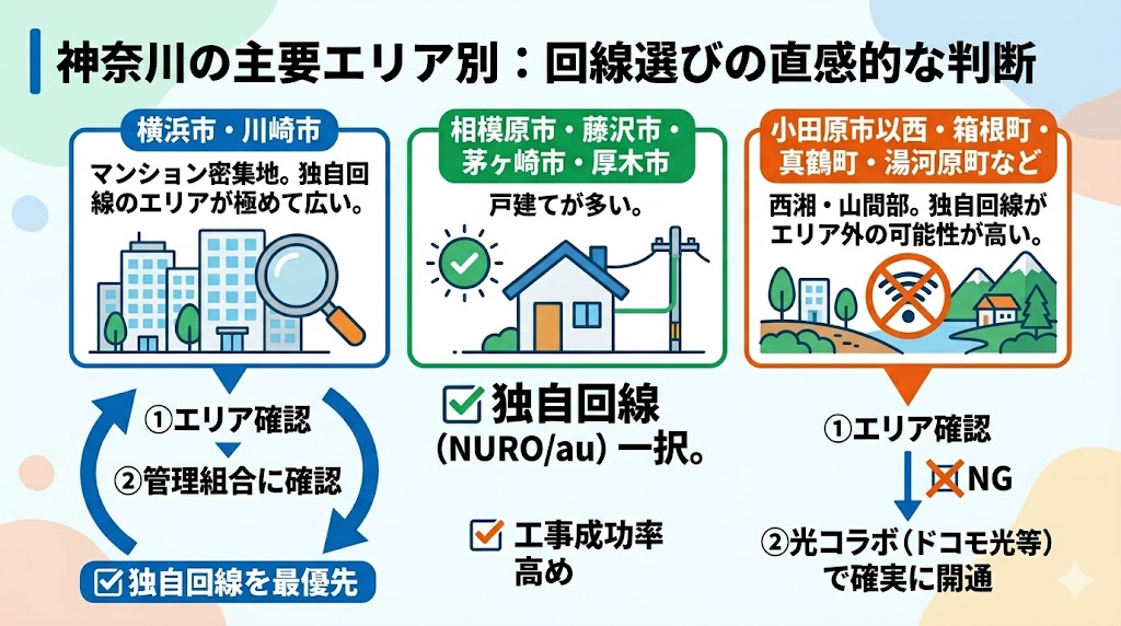 神奈川県地域別光回線の選び方