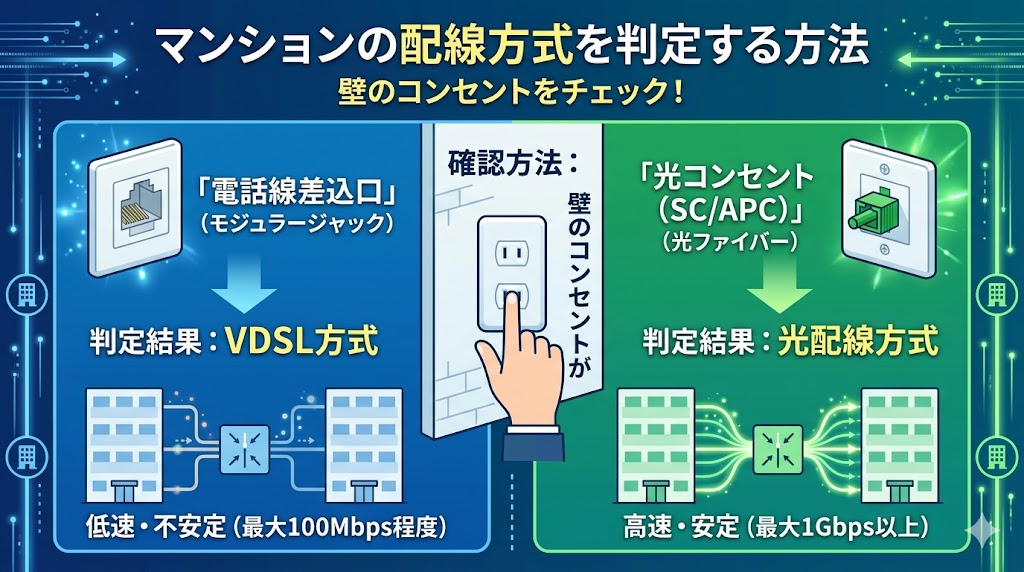 マンションの光回線VDSL確認方法