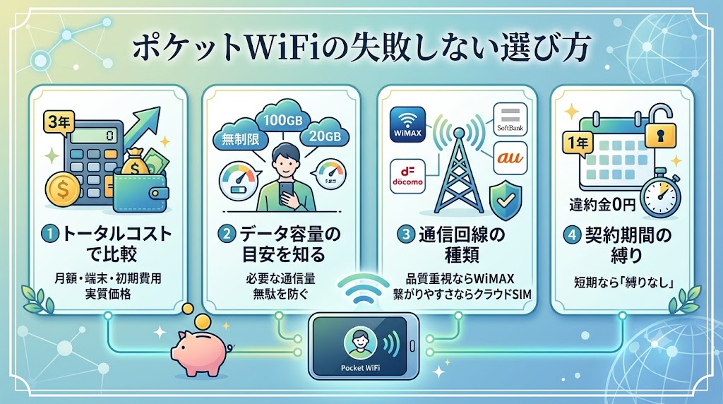 ポケットWiFiの失敗しない選び方