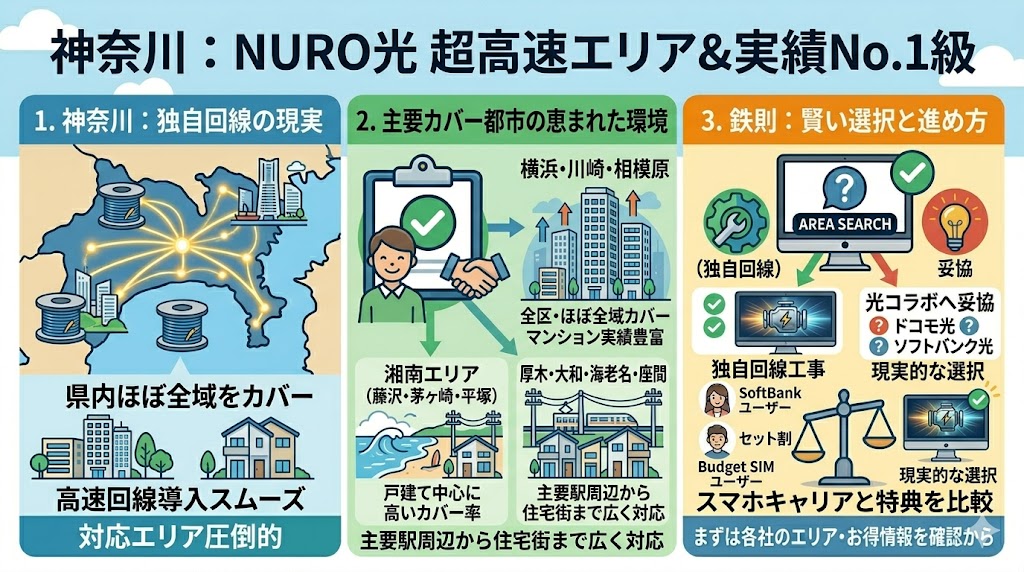神奈川県NURO光の対応エリアが圧倒的