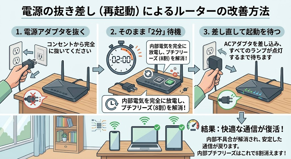 ルーターの再起動方法