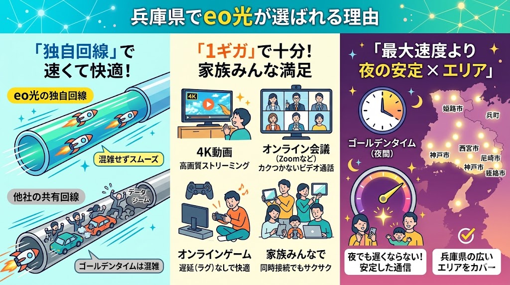 兵庫で「eo光」が選ばれる理由は