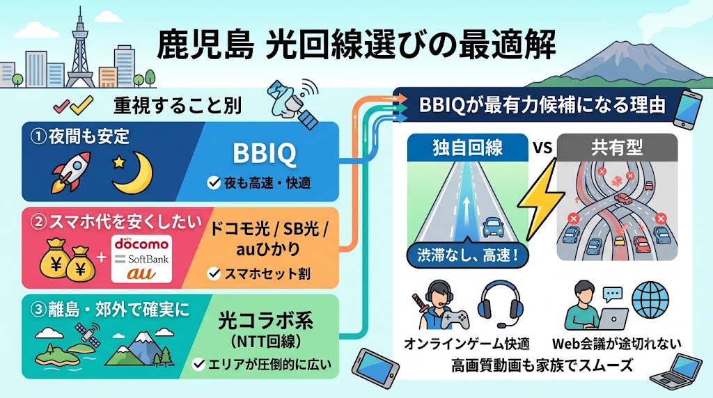 鹿児島でおすすめの光回線