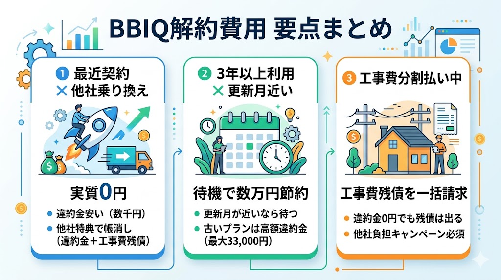 BBIQ解約費用の要点まとめ