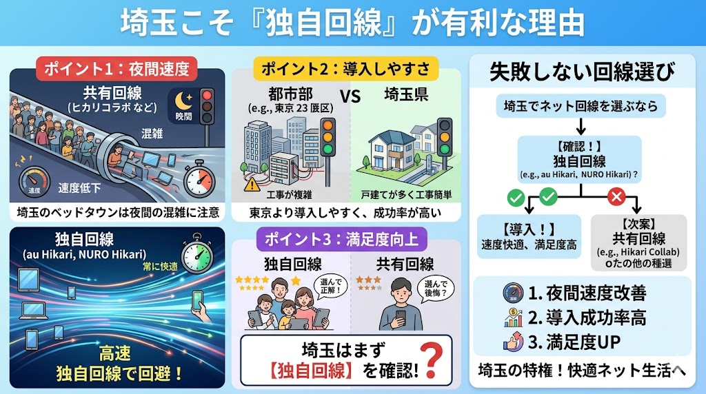 埼玉は関東の中でも「独自回線」が有利な理由