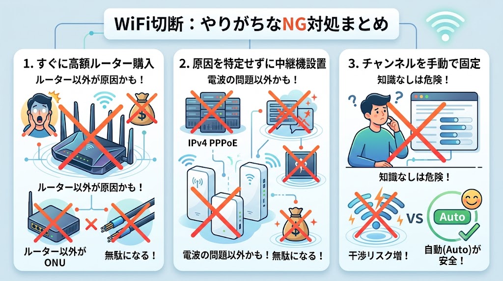 Wifi切れる時のNG行動