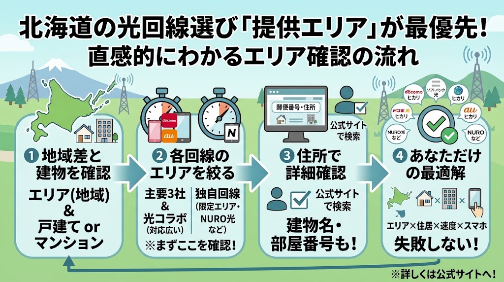 北海道で最初に確認したいのは「提供エリア」