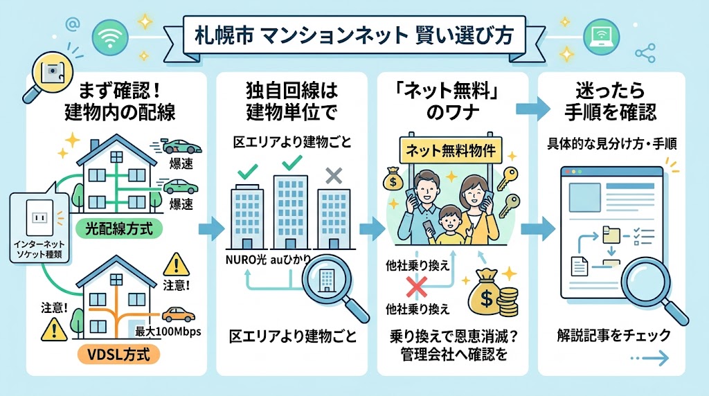 札幌市のマンションは「回線」より建物を先に確認