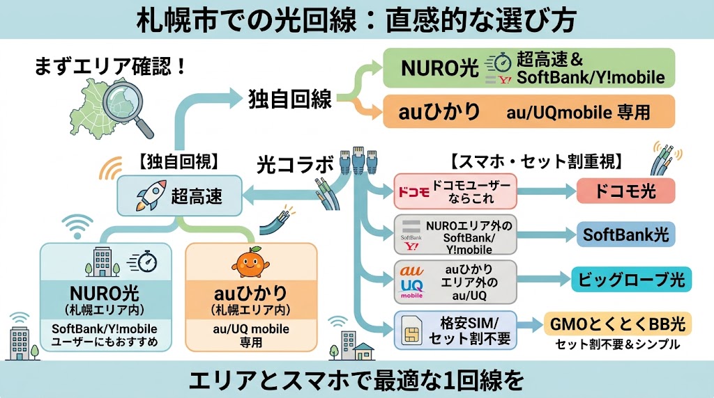 札幌市で使える光回線を比較