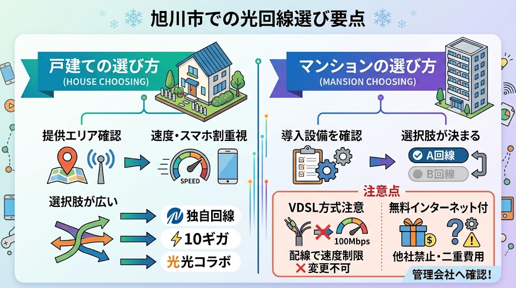 戸建てとマンションで旭川市の選び方は変わる